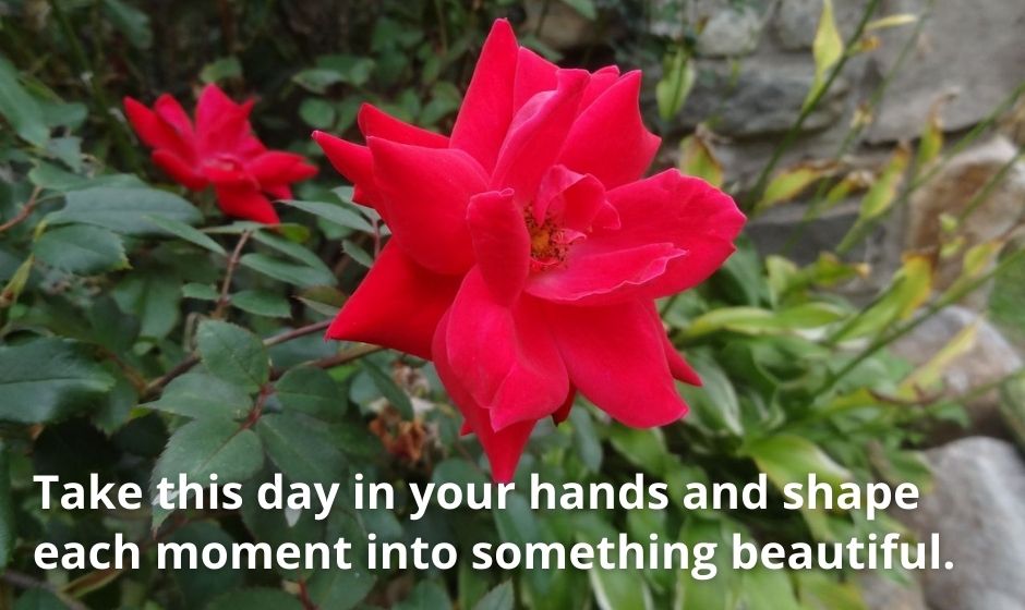 Take this day in your hands and shape each moment into something beautiful.