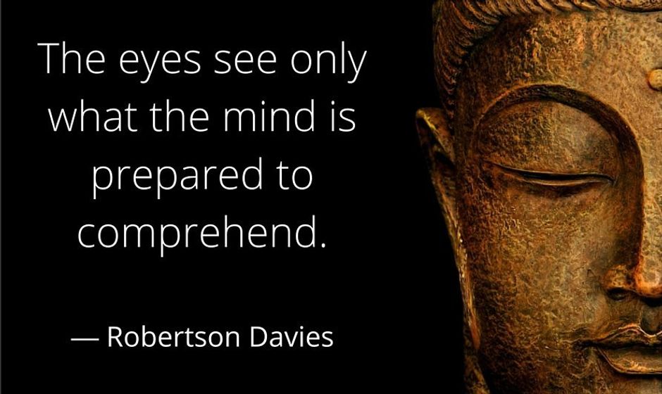 The eye sees only what the mind is prepared to comprehend. — Robertson Davies